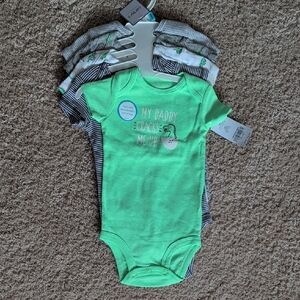 NWT Carter's 5 Piece Dinosaur Bodysuit Set